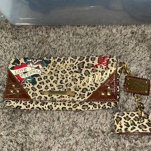 Ed Hardy wristlet clutch